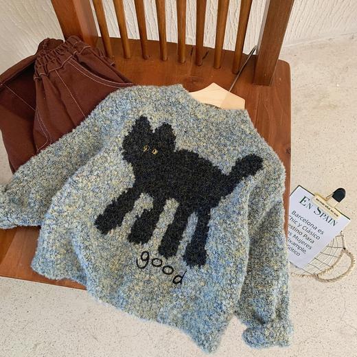 【冬日寒风！温暖童心】冬季毛衣猫咪韩版潮男童女童，儿童针织上衣冬款新款卡通毛衣，青春流行萌力十足 图案精致细腻 商品图4