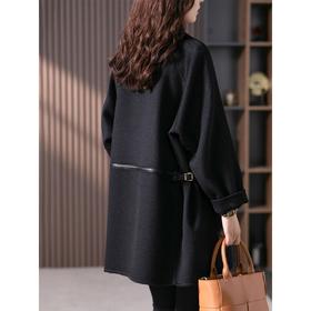 原形澳洲羊毛大衣女2023冬季新款韩版中长款气质羊驼绒呢子外套