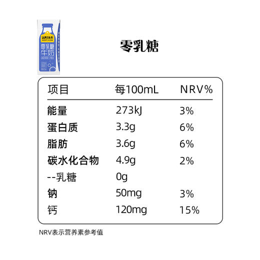 认养一头牛“小蓝瓶”0乳糖牛奶250ml*10盒*3提 商品图1