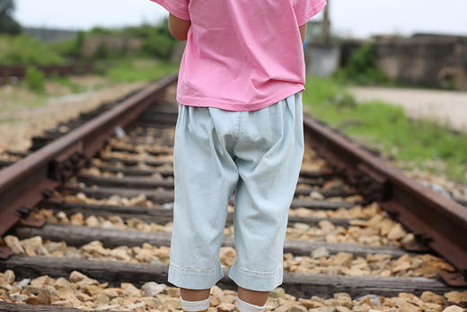 KZLM19196 3-6岁儿童淡蓝色裤子80-120 商品图2