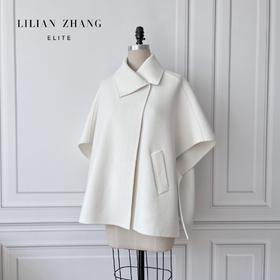 定制—优雅诠释、唯美复古纯色翻领百搭Oversize斗篷大衣 2205065