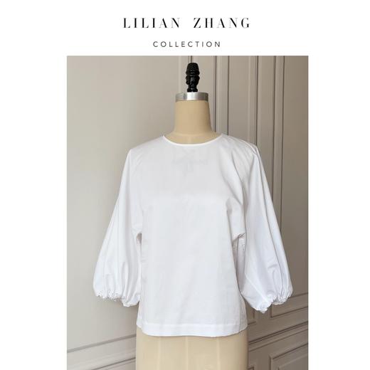 定制—单品新宠—“法式浪漫”—量感收褶灯笼袖春夏上衣 2302020 商品图3