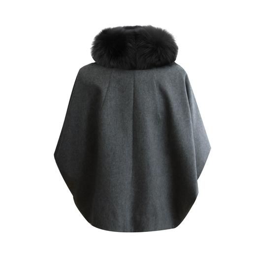 复古优雅风羊毛短斗篷 - 通勤百搭优雅气质女士大衣外套  2106005 商品图3