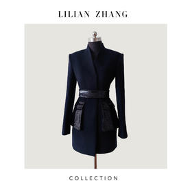 C定制—都市力量—至简新潮—挚爱刺绣工艺、新中式短款大衣2305045