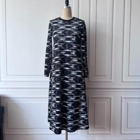 慵懒自由式— Lady挚爱、舒适H型连衣裙-印花宽松直筒裙  2201077