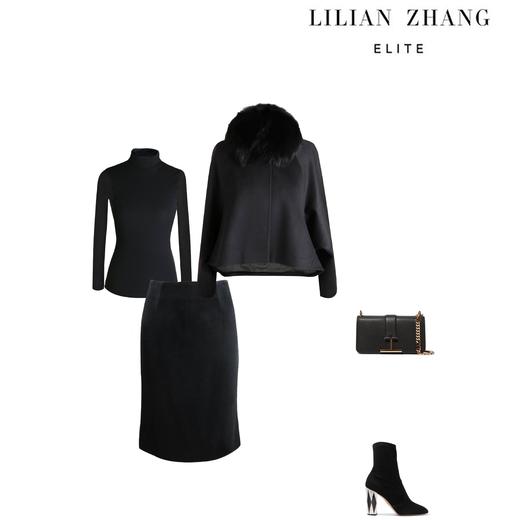 定制-气质时尚-暖冬羊绒-显瘦修身-纯色优雅中裙鱼尾半裙 1903010 商品图2