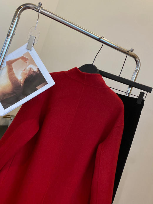 安娜红色羊毛大衣 商品图10