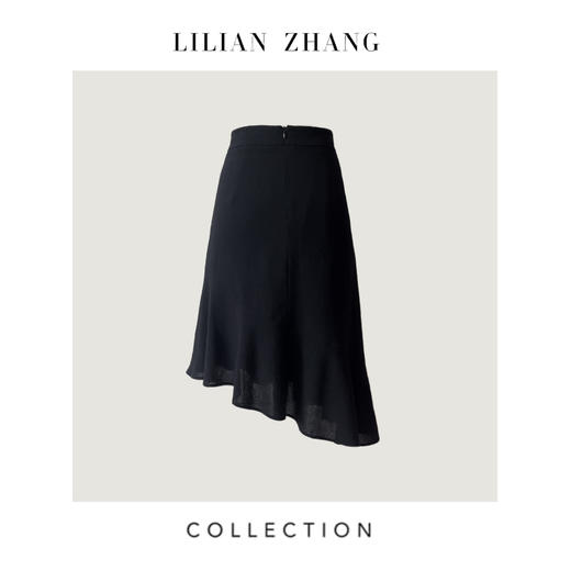 定制——布尔乔亚——ALL Wool——不规则荷叶边裙摆A字型半裙 2303999 商品图1