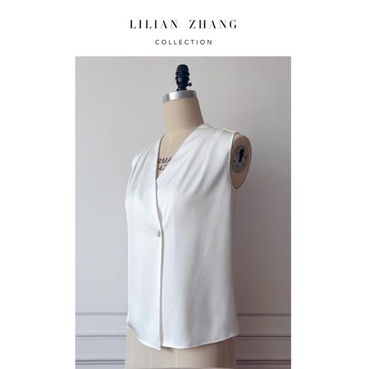 定制—新风尚—Lady挚爱—衣橱必备百搭珍珠扣简约风衬衫背心2302999 商品图1