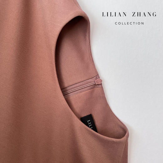 定制—衣橱新宠—手工褶  侧开叉修身连衣裙   2201095 商品图3