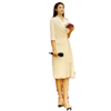 IWY/白色艺考主持人正装女腰带设计感西装连衣裙气质七分袖Q772-W 商品缩略图3