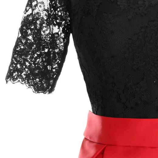 蕾丝拼接A摆小礼服 -  优雅时尚性感浪漫风礼服连衣裙   1501101 商品图3