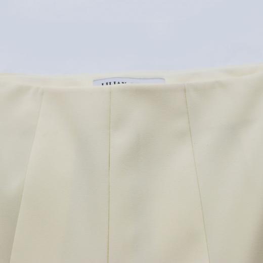 定制-力荐舒适日常百搭米色绿色休闲显瘦高腰阔腿九分裤  2204001 商品图4