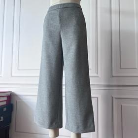 定制—温暖冬日—高级灰绵羊毛九分直筒裤- 显瘦阔腿裤   2104038