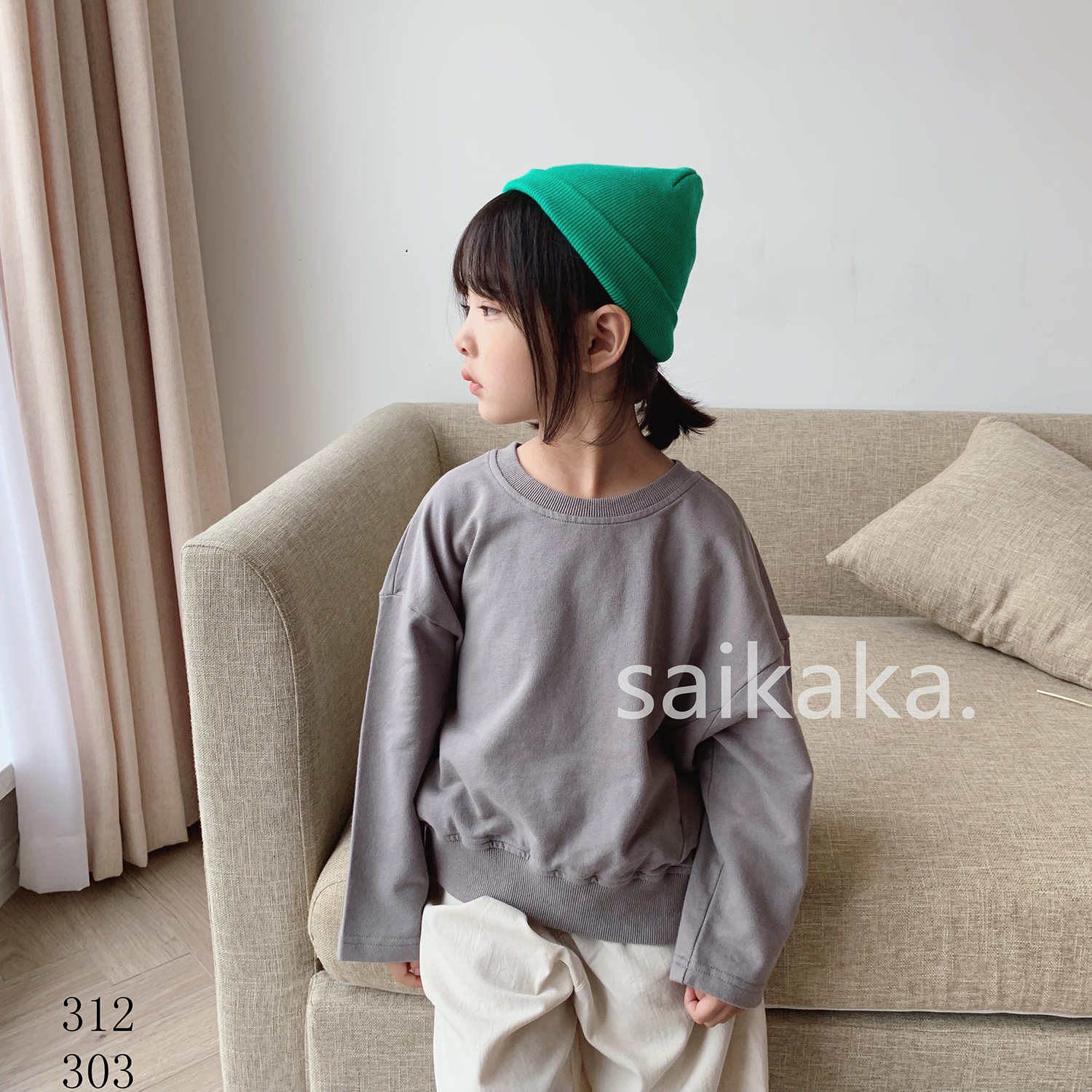 WT312背开叉卫衣   100-140