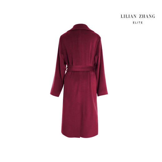 轻奢羊绒袍式大衣 - 时尚百搭简约风秋冬系带中长款外套  1506016 商品图1