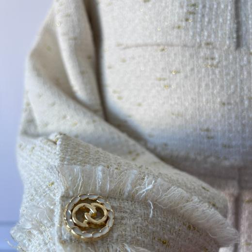 定制--Vintage-Lady挚爱、米色金扣流苏时尚气质小香外套 2205030 商品图4