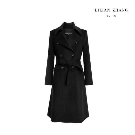 羊绒双排扣大衣 - 英伦风气质翻领百搭通勤中长款外套  1506007 商品图0