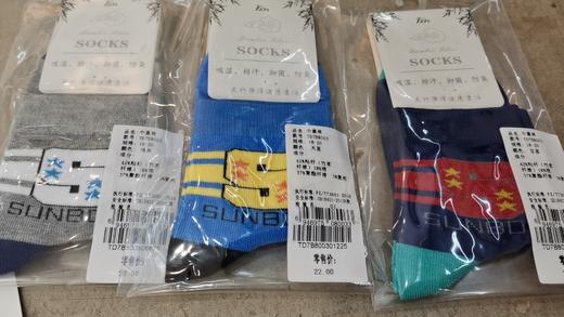 TZ竹纤维印花中童袜8003 商品图0