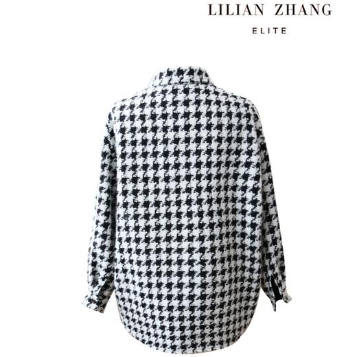 定制——千鸟格黑白毛呢外套、羊毛短款长袖秋冬保暖休闲  2105035 商品图1