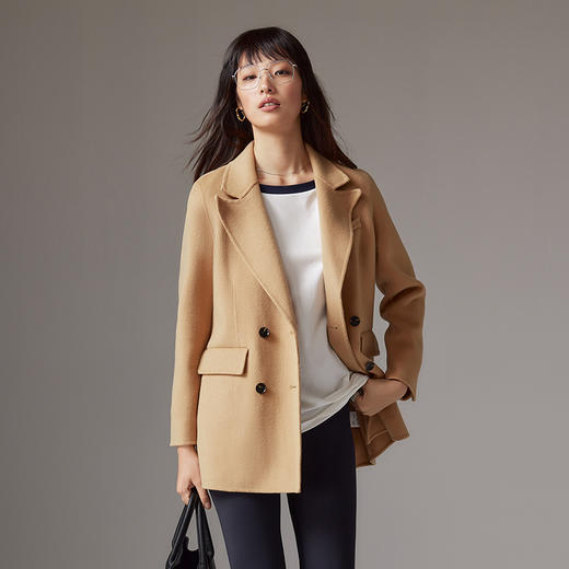 20567 100%绵羊毛西装领双面呢大衣 RJ004 商品图0