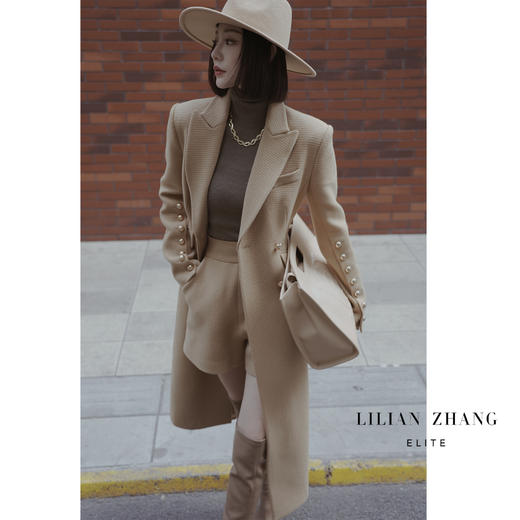 法式帝政风、热力感穿搭、美拉德、拿破仑、轻奢小金扣大衣 2306001 商品图0