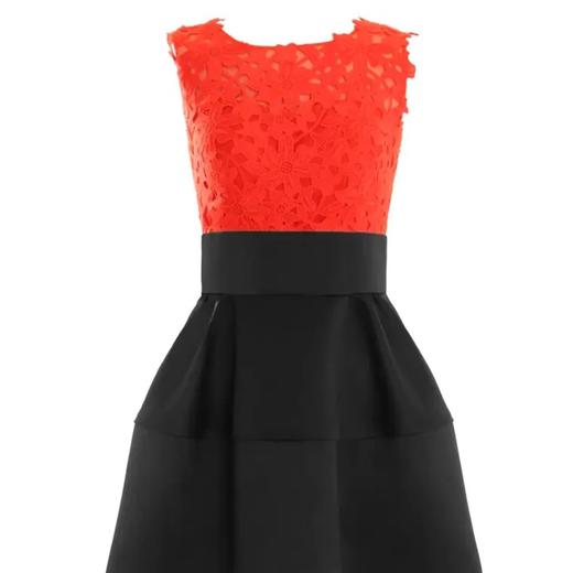 无袖蕾丝拼接连衣裙 - 轻奢名媛风优雅气质中长礼服裙  1501071 商品图1