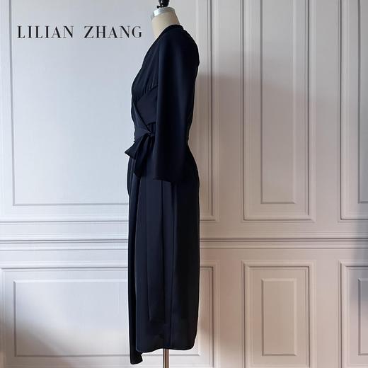 浪漫邂逅—轻奢、法式围裹式慵懒气质女士连衣裙收腰时尚2201107 商品图2