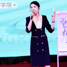 IWY/缎面领子黑色职业连衣裙七分袖高端主持人西装裙气质演讲比赛服装Q13194