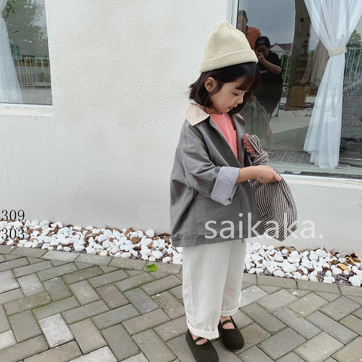 KZ303 双扣直筒裤 100-140 商品图0