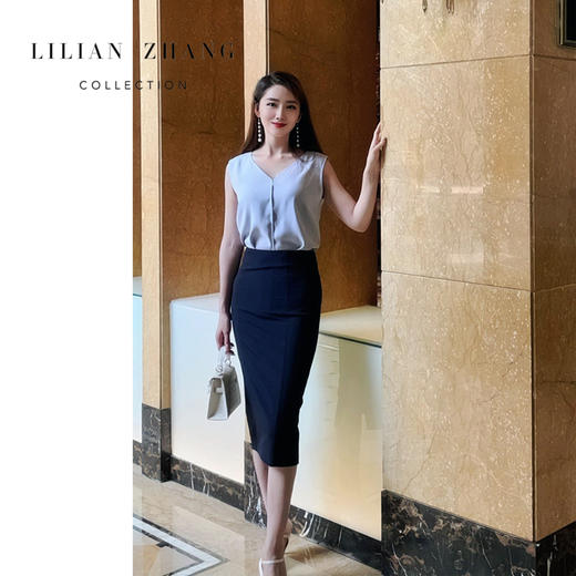 通勤职业轻熟时尚气质轻奢四面弹修身显瘦包臀裙 1903013 商品图0