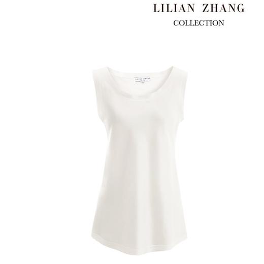 女士打底百搭-夏季简约-休闲舒适纯色圆领外穿毛边背心   2102032 商品图1