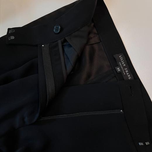 力荐—通勤气质时尚休闲嵌边高腰女士筒裤 2304007 商品图3