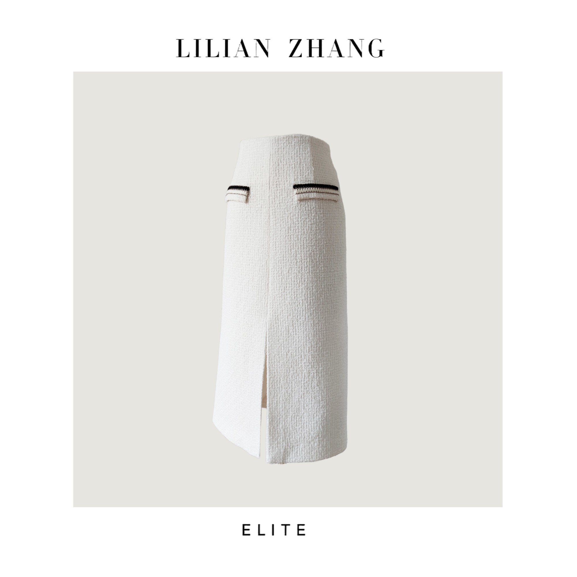 E系列 ——轻奢名媛——经典小香风气质香风半裙（织带饰边）2303041