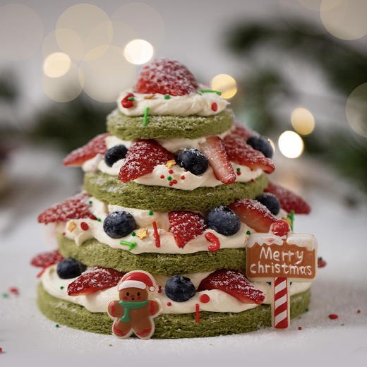 即将下架！2023新品「瑞雪圣诞树」双莓抹茶裸蛋糕（草莓&蓝莓）｜内含：圣诞玩具1份！ 商品图6