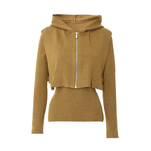 VIMAGE纬漫纪冬季新款时尚纯色两件套针织衫上衣V2001619 商品图5