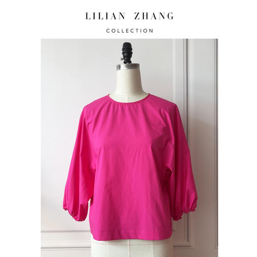 定制—单品新宠—“法式浪漫”—量感收褶灯笼袖春夏上衣 2302020 商品图1