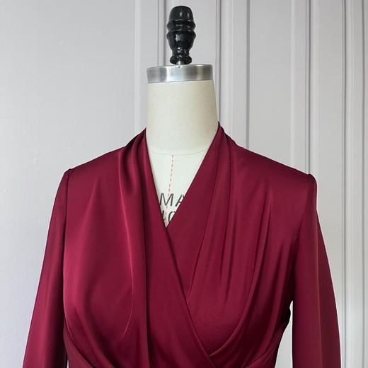 浪漫邂逅—轻奢、法式围裹式慵懒气质女士连衣裙收腰时尚2201107 商品图4