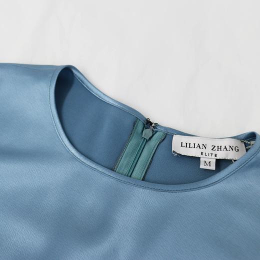 多巴胺风格衣服-缎面长袖衫-气质修身打底-圆领女式 上衣 2102042 商品图2