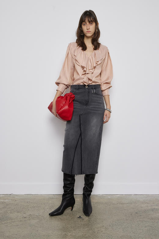 碎花荷叶领衬衫 商品图0