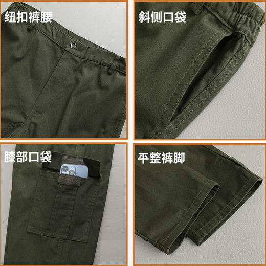 新款纯棉帆布工装裤男工作裤加档建筑工地劳保裤电焊防烫工作服裤 商品图7