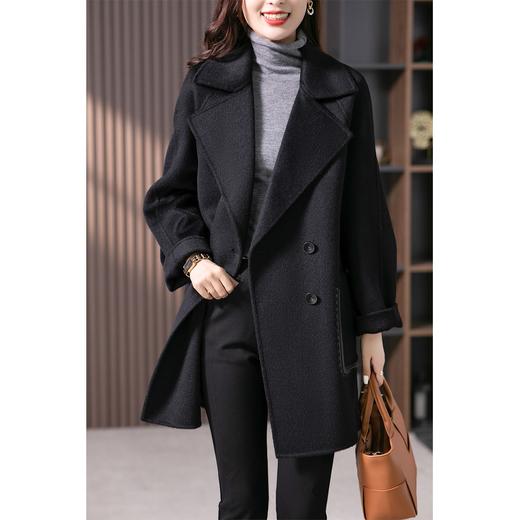 原形澳洲羊毛大衣女2023冬季新款韩版中长款气质羊驼绒呢子外套 商品图2