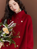 安娜红色羊毛大衣 商品缩略图0