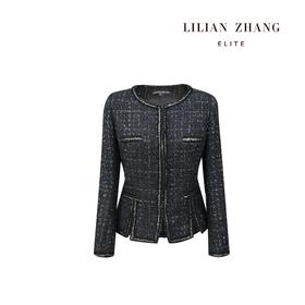 定制—精致优雅风-金丝镶边粗花呢轻奢百搭小香风短外套  2105007