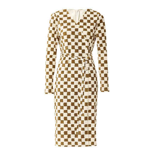 VIMAGE纬漫纪冬季新款时尚气质棋盘格通勤修身连衣裙V2007631 商品图6