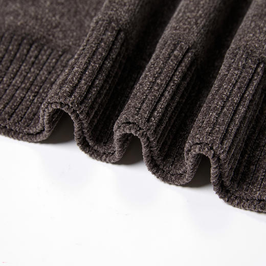 【加绒加厚】罗蒙秋冬男装毛衣双面绒雪尼尔毛衣男加绒毛衣男士针织衫毛衫男毛t恤 商品图8