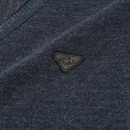 27DKYP2292R【加绒加厚】罗蒙秋冬男装假两件衬衫胸标点缀针织衫男加绒毛衣男加绒衬衫男长袖 商品图8