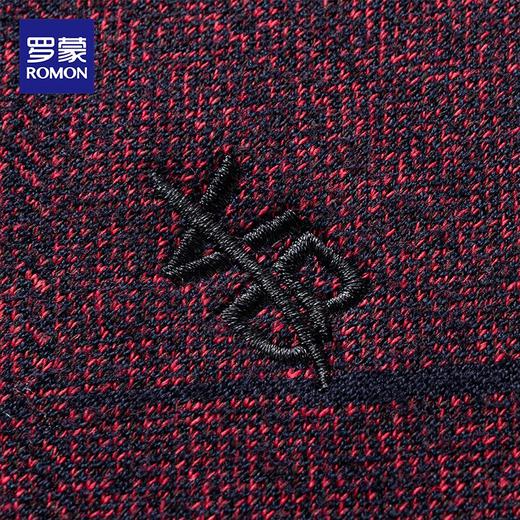 27DKLW6963R【加绒加厚】罗蒙秋冬男装斜条提花加绒毛衣男保暖针织衫男士毛衣加绒针织衫男 商品图7