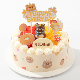 【可爱爆棚】熊熊可爱多蛋糕，2种水果堆满蛋糕，孩子喜欢的清甜滋味（望江幸福西饼）