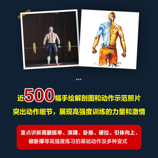 高强度科学训练全书 力量训练计划 健身书籍 挺举深蹲卧推硬拉引体向上俯卧撑 商品图1
